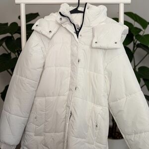 Women's White Puffer Jacket